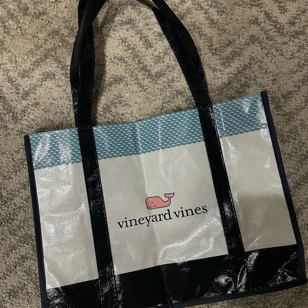 Vineyard Vines Blue and White Reusable Tote bag - Picture 3 of 3
